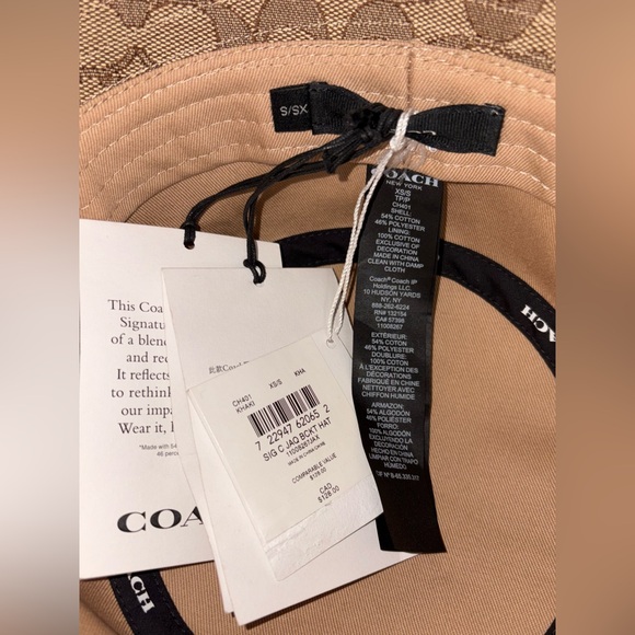 Coach Signature Jacquard Bucket Hat - Picture 3 of 3